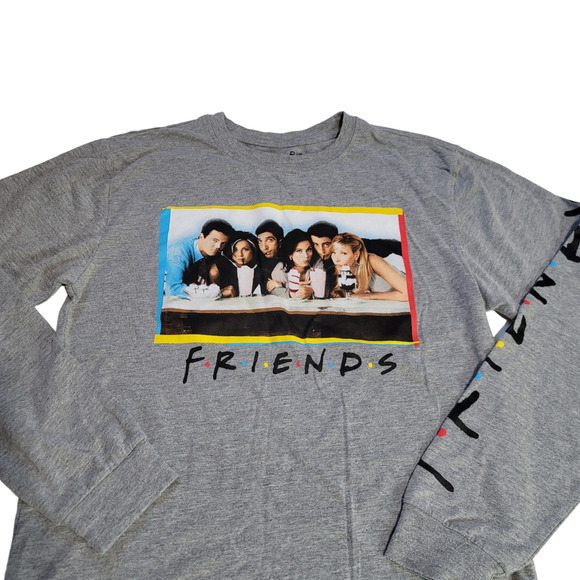 Friends The TV Series Grey Long Sleeve Crewneck Top Size Small - Picture 3 of 5